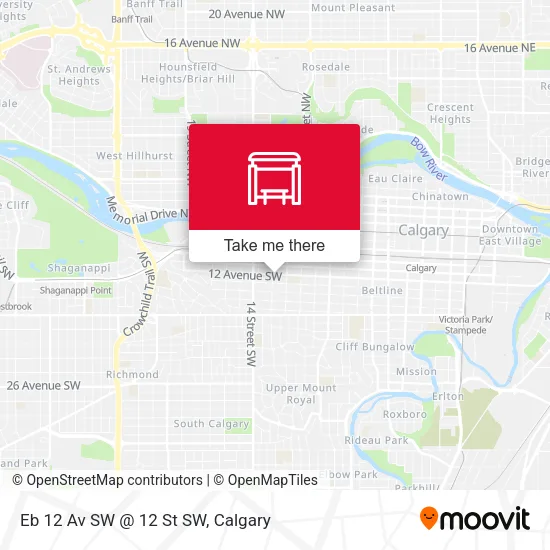 Eb 12 Av SW @ 12 St SW map
