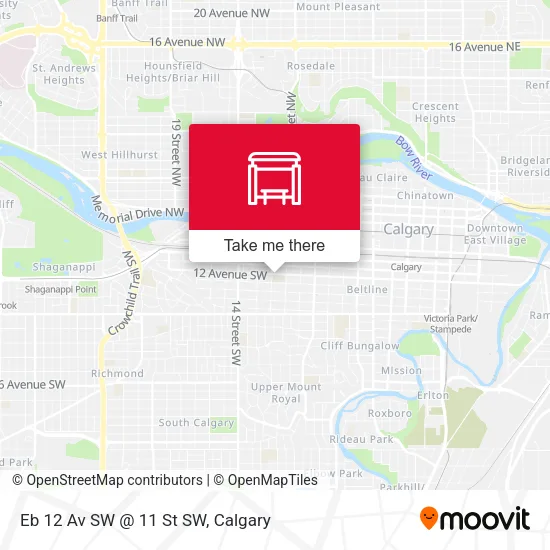 Eb 12 Av SW @ 11 St SW map