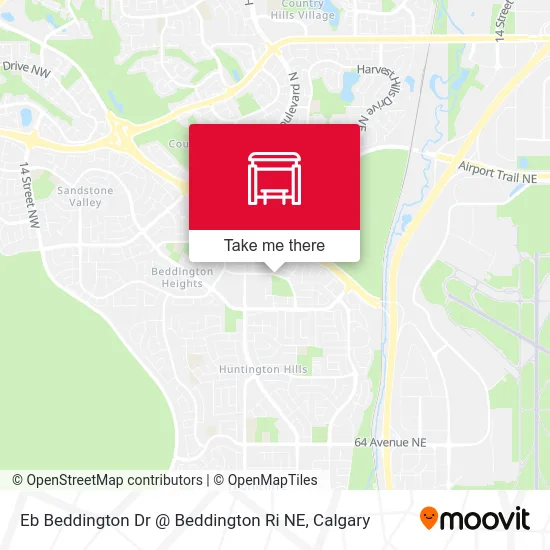 Eb Beddington Dr @ Beddington Ri NE map