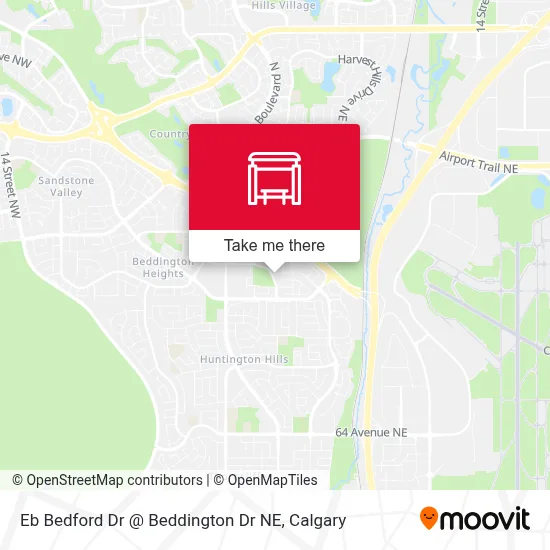 Eb Bedford Dr @ Beddington Dr NE map