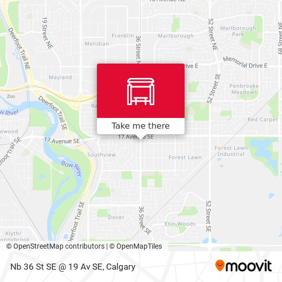Nb 36 St SE @ 19 Av SE map