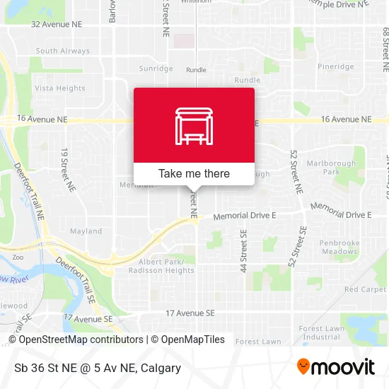 Sb 36 St NE @ 5 Av NE map
