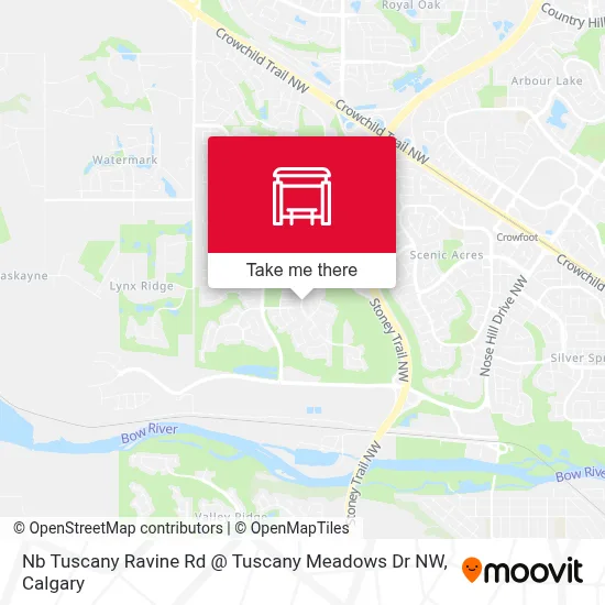 Nb Tuscany Ravine Rd @ Tuscany Meadows Dr NW map