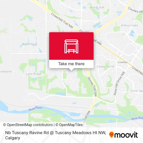 Nb Tuscany Ravine Rd @ Tuscany Meadows Ht NW map