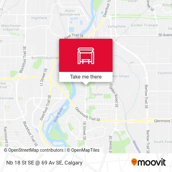 Nb 18 St SE @ 69 Av SE map