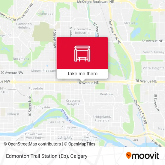 Edmonton Trail Station (Eb) map