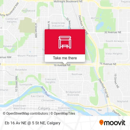 Eb 16 Av NE @ 5 St NE map