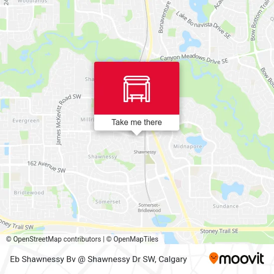 Eb Shawnessy Bv @ Shawnessy Dr SW map