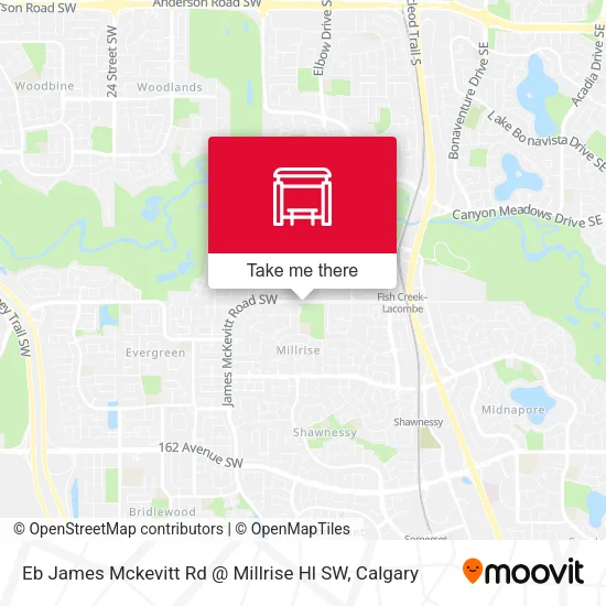 Eb James Mckevitt Rd @ Millrise Hl SW map