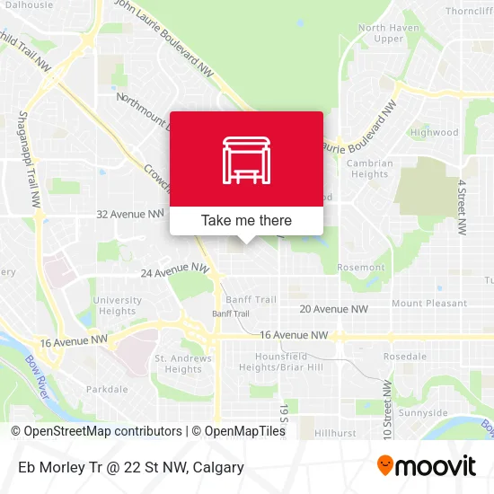 Eb Morley Tr @ 22 St NW map