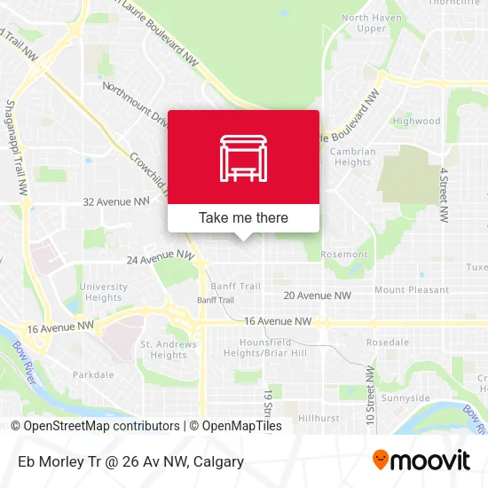 Eb Morley Tr @ 26 Av NW map