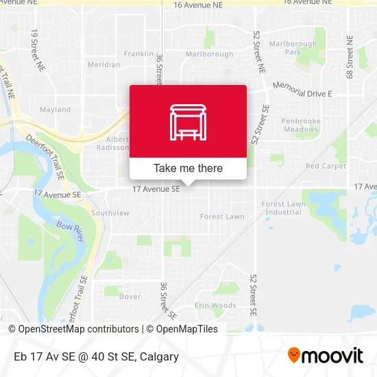 Eb 17 Av SE @ 40 St SE map