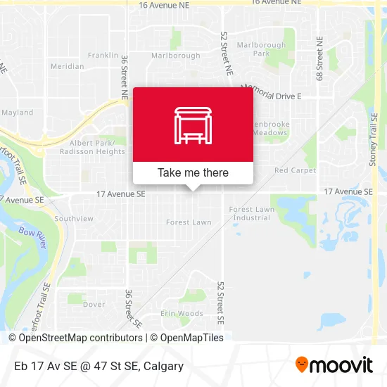 Eb 17 Av SE @ 47 St SE map