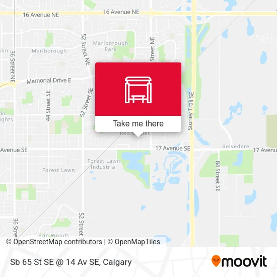 Sb 65 St SE @ 14 Av SE map