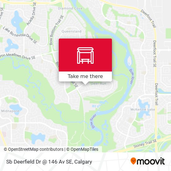 Sb Deerfield Dr @ 146 Av SE map