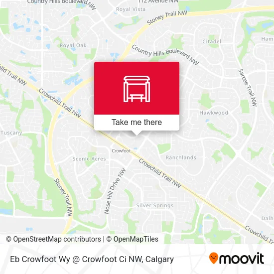 Eb Crowfoot Wy @ Crowfoot Ci NW map