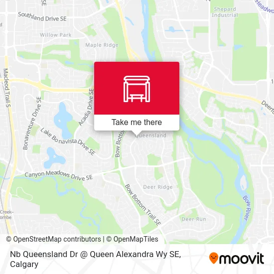 Nb Queensland Dr @ Queen Alexandra Wy SE map