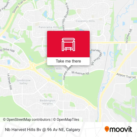 Nb Harvest Hills Bv @ 96 Av NE map