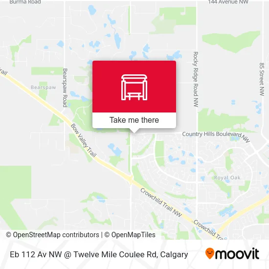 Eb 112 Av NW @ Twelve Mile Coulee  Rd map