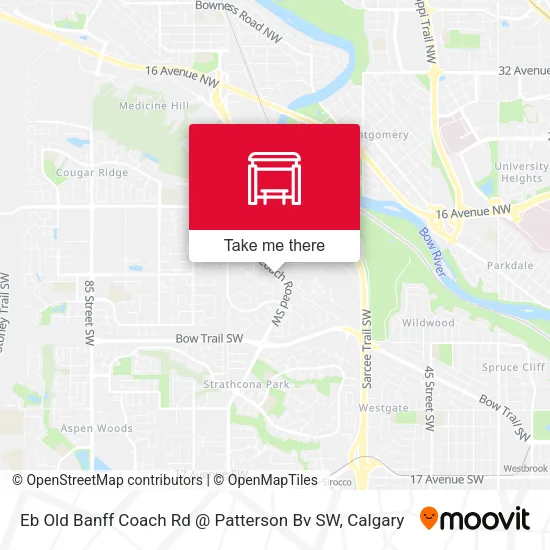 Eb Old Banff Coach Rd @ Patterson Bv SW map