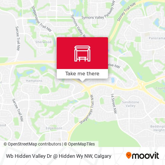Wb Hidden Valley Dr @ Hidden Wy NW map