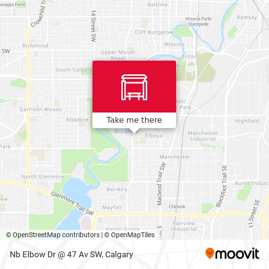 Nb Elbow Dr @ 47 Av SW map