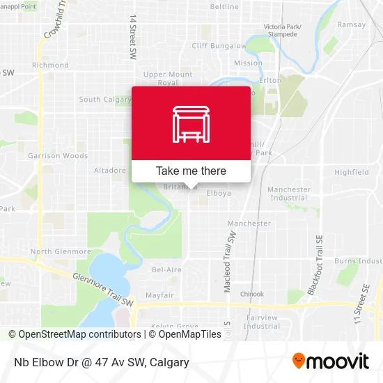 Nb Elbow Dr @ 47 Av SW map
