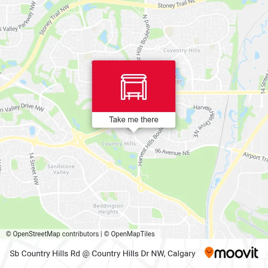 Sb Country Hills Rd @ Country Hills Dr NW map