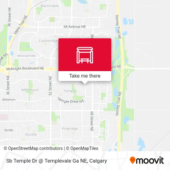 Sb Temple Dr @ Templevale Ga NE map