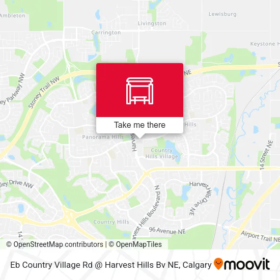 Eb Country Village Rd @ Harvest Hills Bv NE map