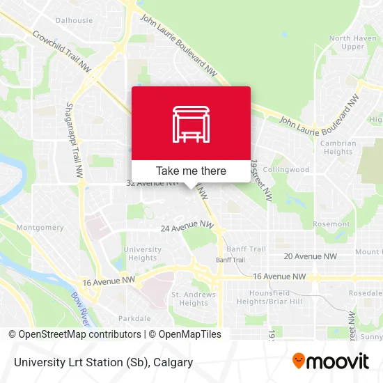 University Lrt Station (Sb) map