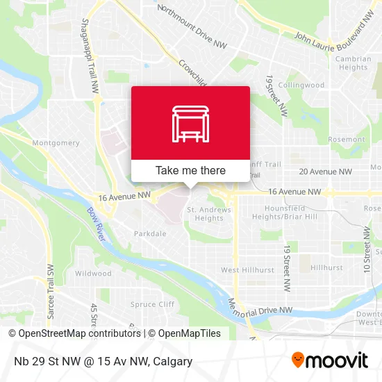 Nb 29 St NW @ 15 Av NW map