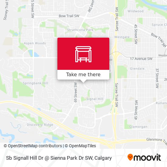 Sb Signall Hill Dr @ Sienna Park Dr SW map