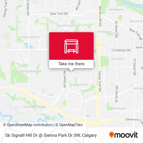 Sb Signall Hill Dr @ Sienna Park Dr SW map