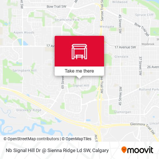 Nb Signal Hill Dr @ Sienna Ridge Ld SW map