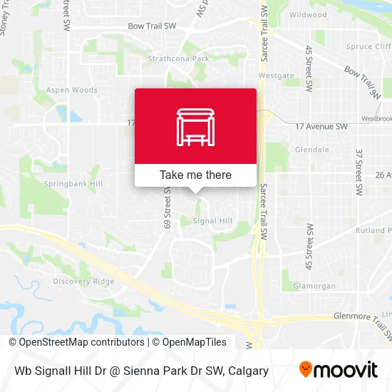 Wb Signall Hill Dr @ Sienna Park Dr SW map