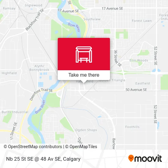 Nb 25 St SE @ 48 Av SE map