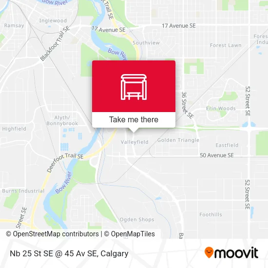 Nb 25 St SE @ 45 Av SE map