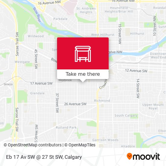 Eb 17 Av SW @ 27 St SW map