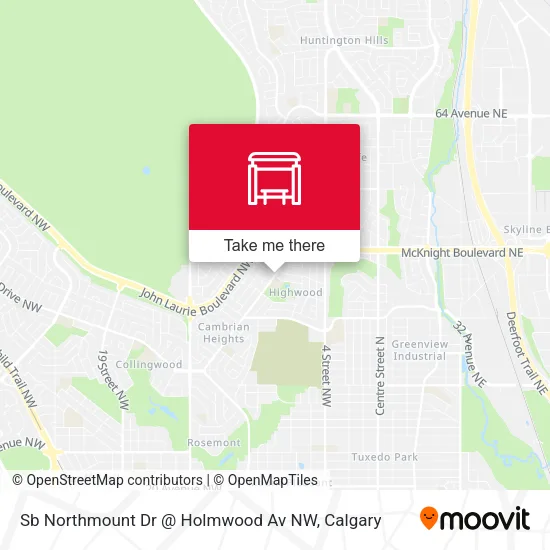 Sb Northmount Dr @ Holmwood Av NW map