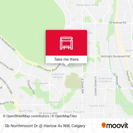 Sb Northmount Dr @ Harlow Av NW map
