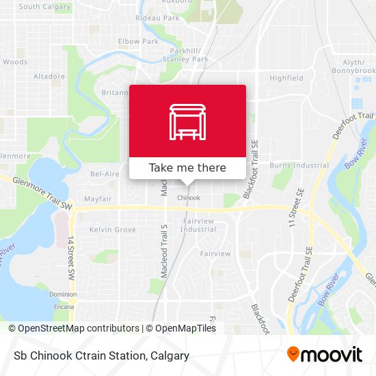 Sb Chinook Ctrain Station map