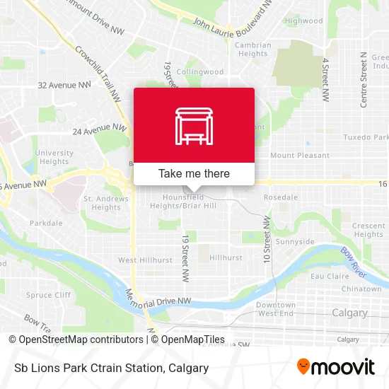 Sb Lions Park Ctrain Station map