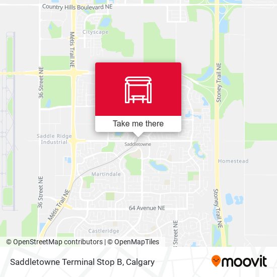 Saddletowne Terminal Stop B map