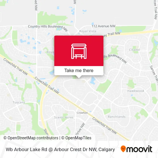 Wb Arbour Lake Rd @ Arbour Crest Dr NW map