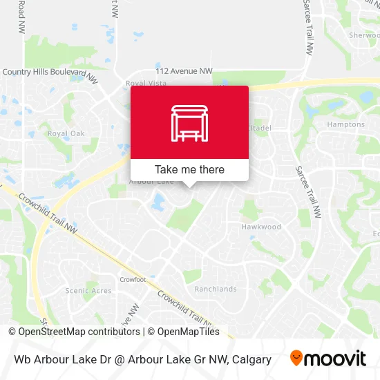 Wb Arbour Lake Dr @ Arbour Lake Gr NW map