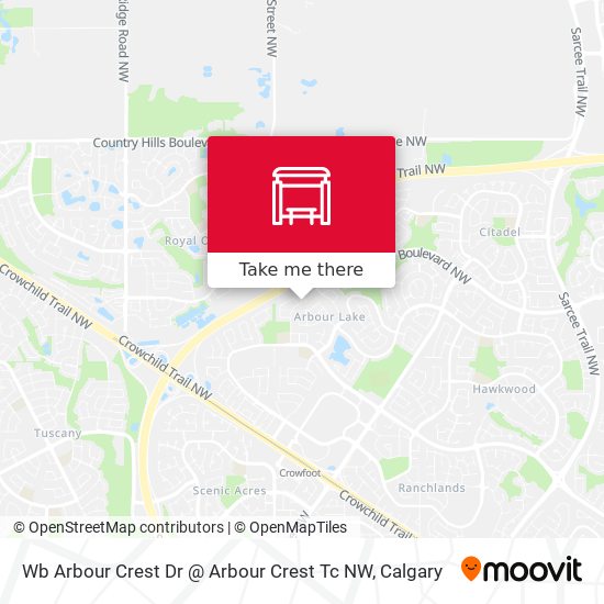 Wb Arbour Crest Dr @ Arbour Crest Tc NW map