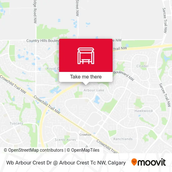 Wb Arbour Crest Dr @ Arbour Crest Tc NW map