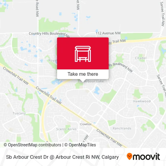 Sb Arbour Crest Dr @ Arbour Crest Ri NW map