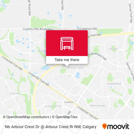 Nb Arbour Crest Dr @ Arbour Crest Ri NW map